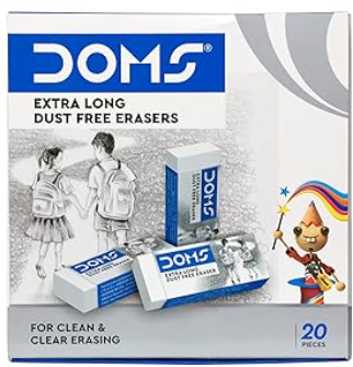 DOMS Extra Long Eraser Pack