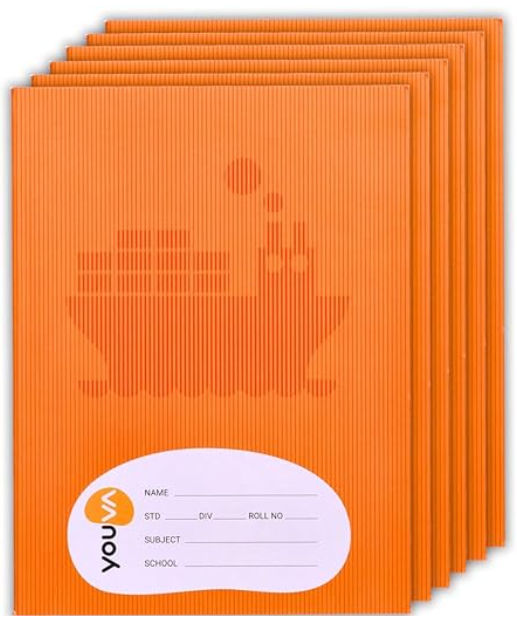 YOUVA Brown Note Book 92 Pages Pack Of 6